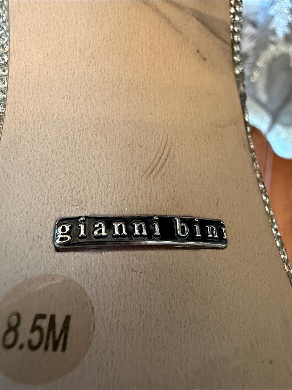 Gianni Bini Silver Rhinestone Over-the-Knee Western Stiletto Boots - Picture 8 of 11